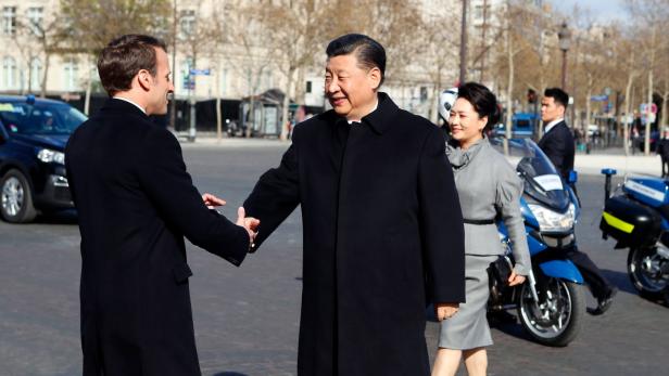 Emmanuel Macron und der chinesische Staatschef Xi Jinping in Paris.