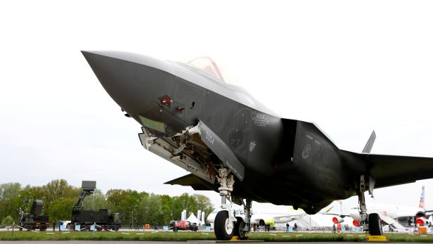FILE PHOTO: A Lockheed Martin F-35 aircraft is seen at the ILA Air Show in Berlin