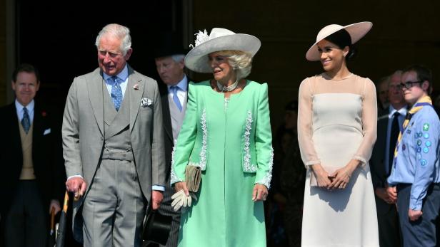 König Charles, Königin Camilla und Herzogin Meghan
