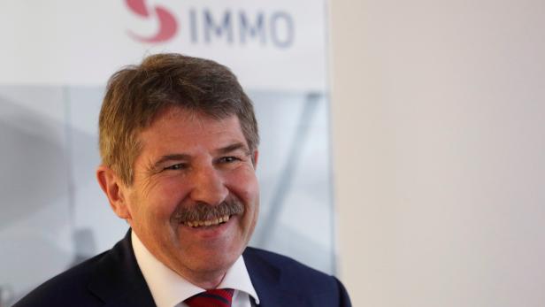 Austrian property group S IMMO CEO Vejdovszky arrives for a news conference in Vienna