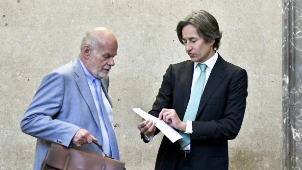 Karl-Heinz Grasser mit Anwalt Ainedter.