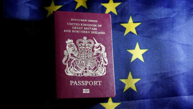 Noch mit dem Hinweis "Europäische Union" versehen: der alte britische Reisepass.