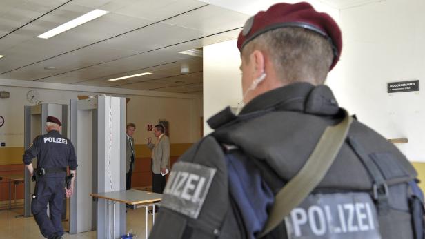 Sicherheitsschleuse im Wiener Straflandesgericht (Archivbild)