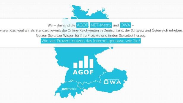 Die AGOF, NET-Metrix und ÖWA erheben Online-Reichweiten in Deutschland, der Schweiz und Österreich.