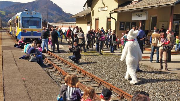 Bahnhof Gstadt bei der Osterausfahrt