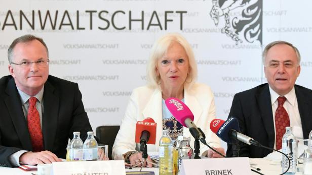 Volksanwälte Günther Kräuter (SPÖ), Gertrude Brinek (ÖVP), Peter Fichtenbauer (FPÖ)