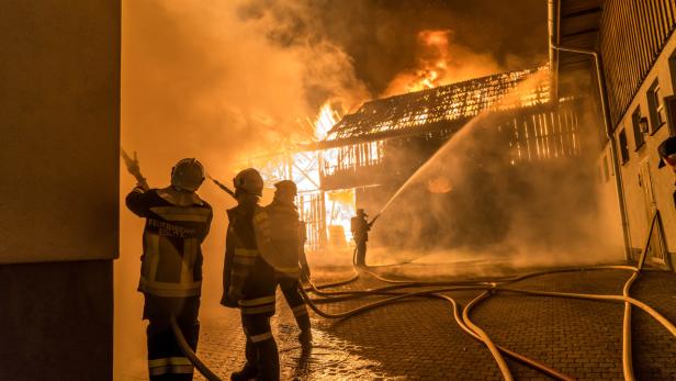 Höchste Alarmstufe bei Bauernhof-Brand im Bezirk Neunkirchen