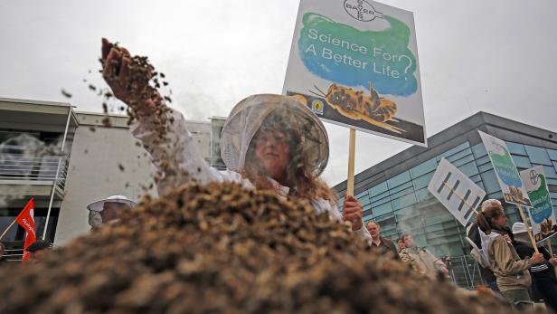 Bayer - Hauptversammlung - Proteste von Umweltschützern