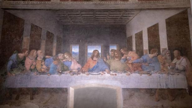 Etwa vier mal neun Meter groß ist das „Abendmahl“ in der Kirche Santa Maria Delle Grazie und gilt als Höhepunkt in da Vincis malerischem Schaffen.