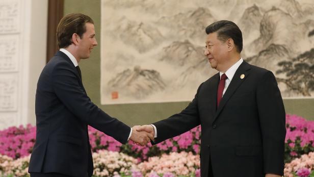 Sebastian Kurz und Xi Jinping