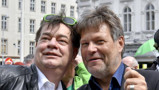Kogler (links), Habeck: Ähnliche Ansichten, ungleicher Wählerzuspruch.