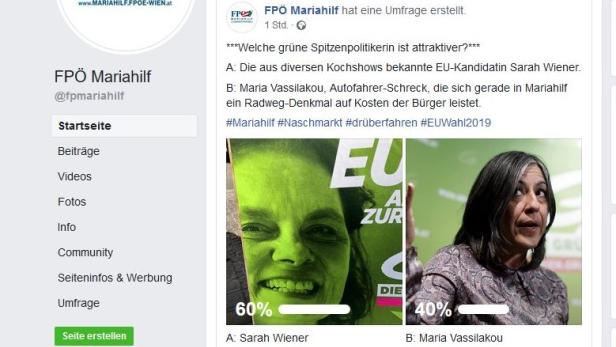 Wiener Blaue und Grüne bekriegen sich auf Facebook