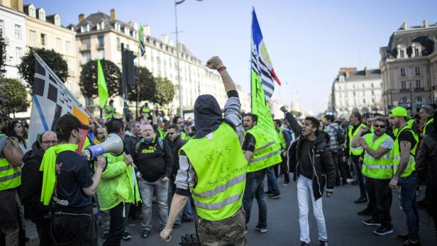 Gelbwesten-Protest in Paris.
