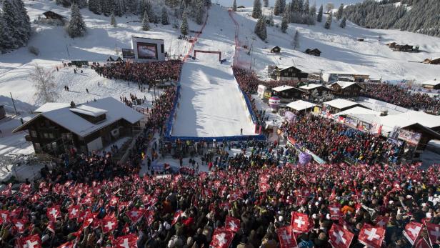 Riesenslalom-Mekka: Nirgendwo sonst ist der Zielhang so schwierig und die Kulisse für Torläufer so motivierend wie in Adelboden.