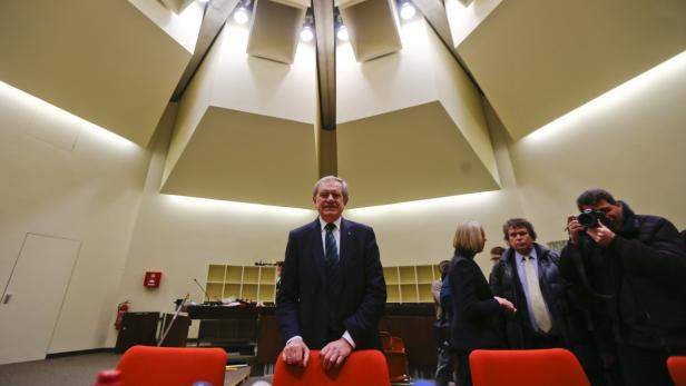 Karl Huber, President of the Munich court where the trial against Beate Zschaepe, a member of the neo-Nazi group National Socialist Underground (NSU), will take place, is pictured in Munich March 15, 2013. An alleged member of the NSU, 38-year-old Zschaepe, will go on trial in Munich in April charged with the murders. The NSU is accused of murdering nine Turkish and Greek immigrants and a policewoman from 2000 to 2007. Two other NSU members committed suicide in late 2011 after a botched bank robbery. It was the discovery of their bodies in a caravan that first brought the connection between the murders over a seven-year period to light. REUTERS/Michael Dalder(GERMANY - Tags: CRIME LAW)