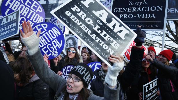 Abtreibungsgegner versuchten Pro-Choice-Aktivisten in Washington zu blockieren.