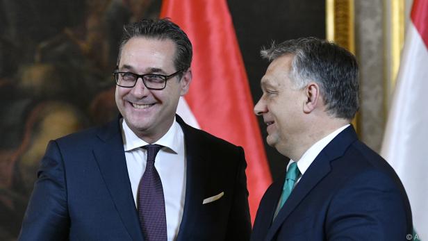 Vizekanzler Strache (FPÖ) und Orban trafen sich bereits im Jänner 2018
