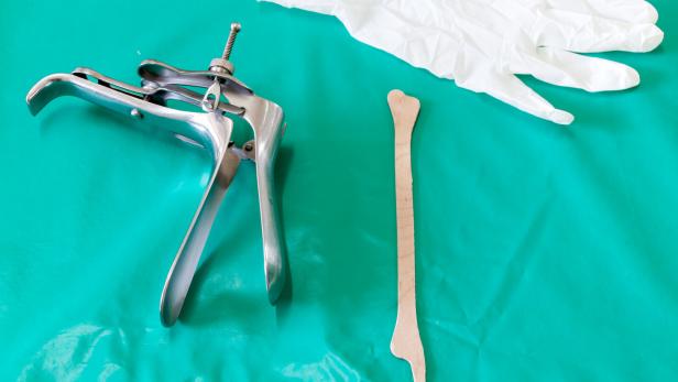 Equipment vaginal speculum and spatula