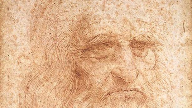 Angebliches Selbstbildnis Leonardos in der Biblioteca Reale, Turin.