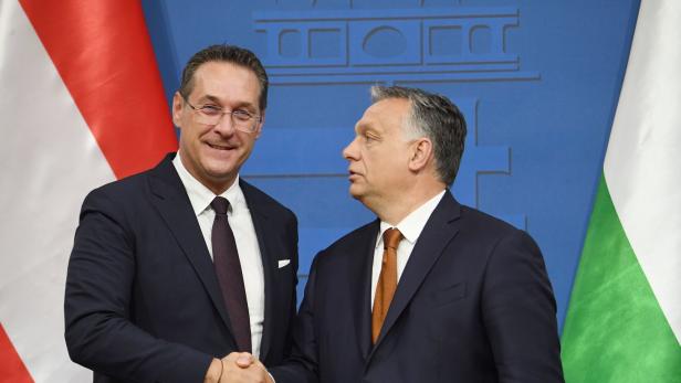 Vizekanzler und FPÖ-Chef Strache zu Besuch bei Ungarn Ministerpräsident Viktor Orbán.