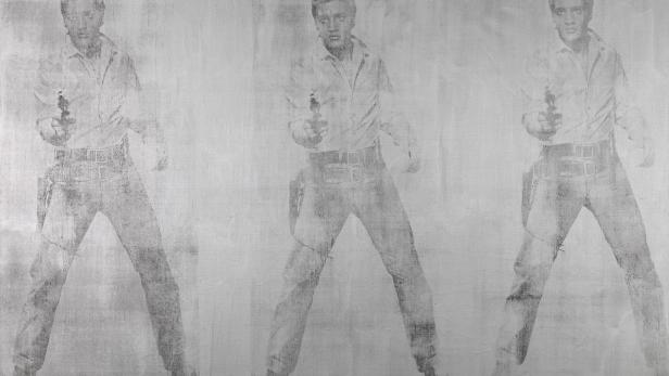 Andy Warhol (1928-1987), Triple Elvis, 1963, Alufarbe und Siebdruckfarbe auf Leinwand, 208,9 x 309,3 cm