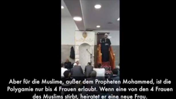 Der Ausschnitt aus einer 1,5-stündigen Predigt zeige einen Imam, der die Vielehe propagiere, meint die FPÖ.