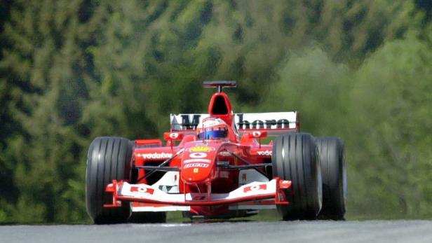 Der letzte Grand Prix 2003 mit Ferrari-Rennfahrer Rubens Barrichello.