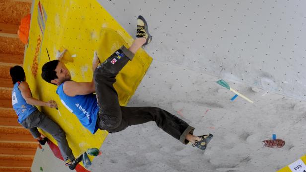 BOULDER WORLD CUP IN WIEN Die weltbesten Boulderer werden 2015 in Innsbruck um den EM-Titel kämpfen. Österreichs Aushängeschild in dieser Disziplin ist Kilian Fischhuber (o.).