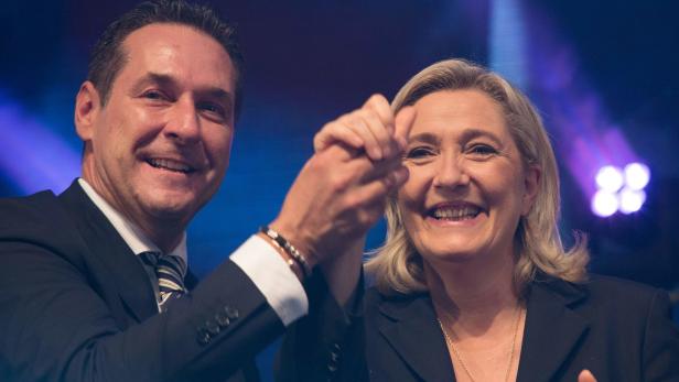 Strache mit Marine Le Pen: Bis vor Kurzem ein gern gesehener Gast.