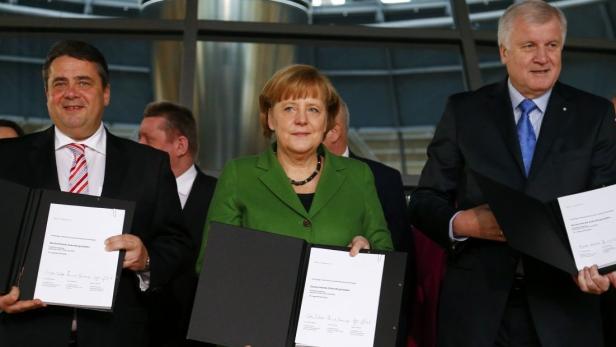 Sigmar Gabriel, Angela Merkel, Horst Seehofer
