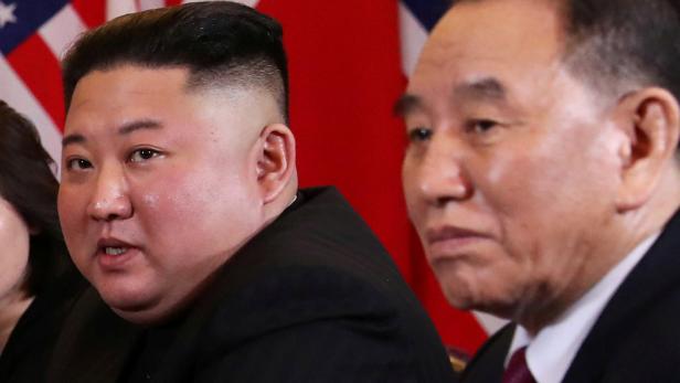 Kim Jong-un und Kim Yong-chol in Hanoi – nach dem US-Gipfel landete Letzterer im Arbeitslager