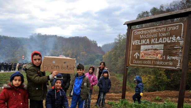 November 2018: Migranten in der bosnischen Stadt Velika Kladusa.