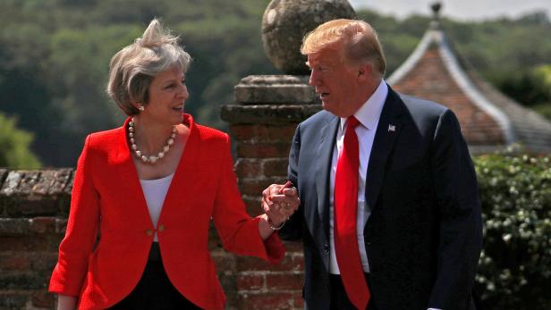 Theresa May und Donald Trump.