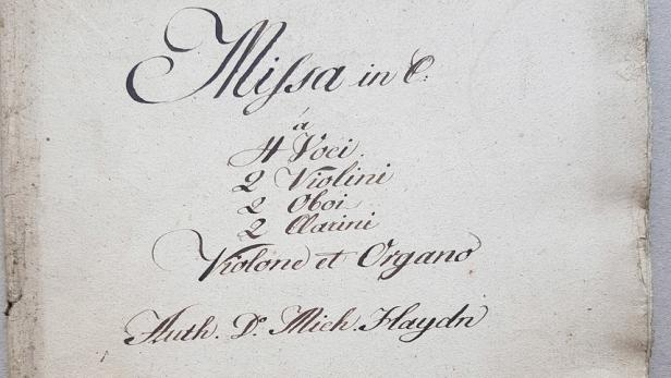 Unveröffentlichte Messe von Johann Michael Haydn