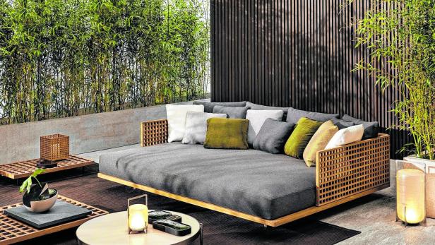 Outdoor-Sofa bringt den Ozean auf die Terrasse