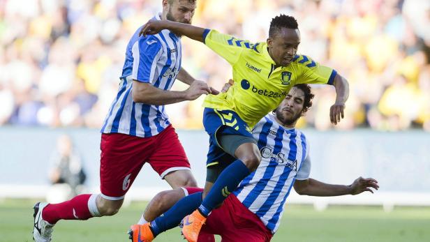 Rapid-Kandidat: Lebogang Phiri (Mitte) überzeugt bei Bröndby als Sechser