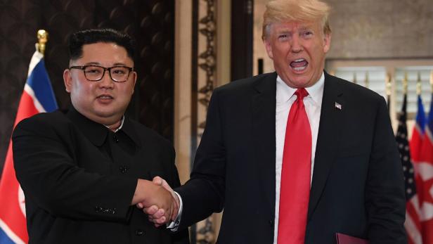 Kurz danach trennten sie sich im Streit: Kim und Trump 2018