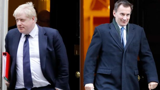 Kämpfen um Premiersamt: Boris Johnson und Jeremy Hunt