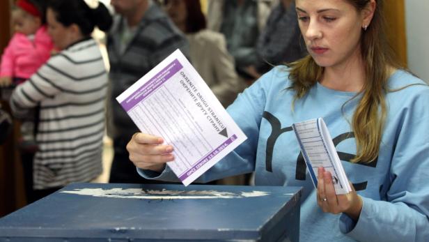 Stimmabgabe in Bosnien