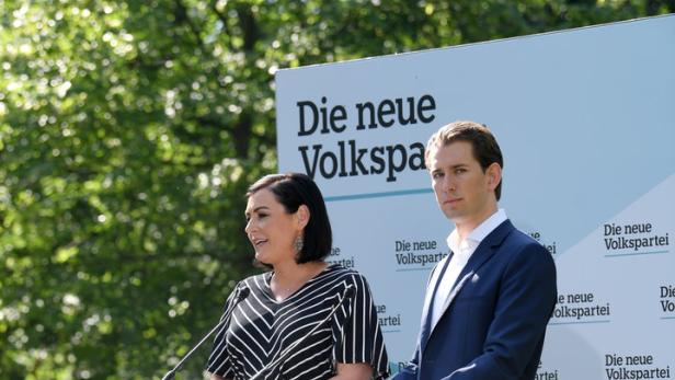 ÖVP: Elisabeth Köstinger und Parteichef Sebastian Kurz
