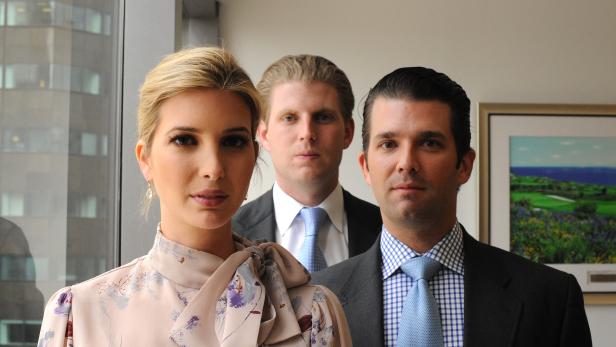 Ivanka, Eric und Donald Trump Junior. (v.l.).