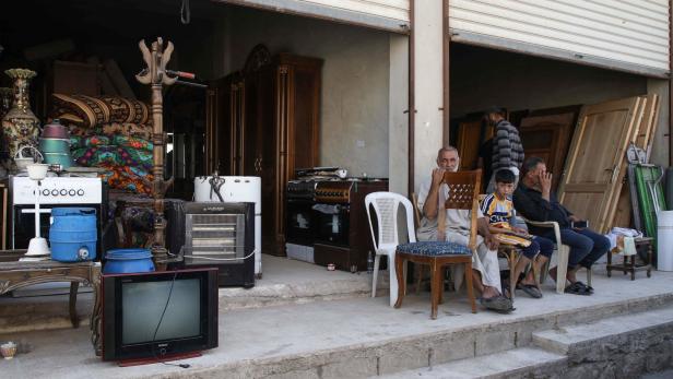 Ein Second-Hand-Laden in der syrischen Stadt Abyan, Provinz Aleppo