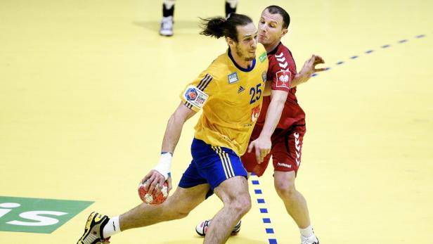 Kim Ekdahl du Rietz (li.) warf sieben Tore für Schweden.