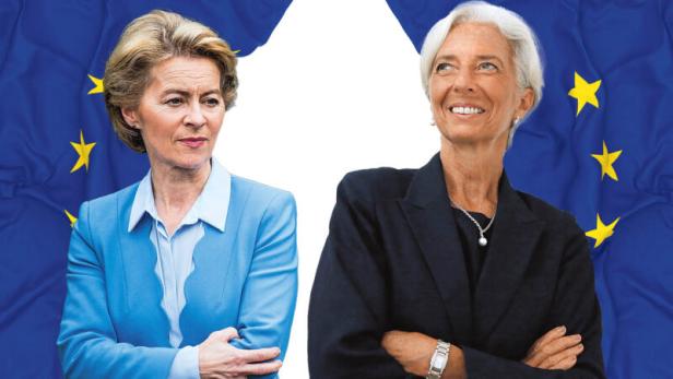 Ursula von der Leyen und Christine Lagarde (re.)