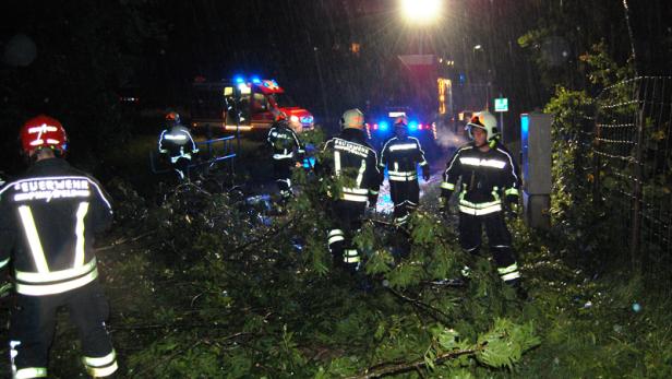 Pinkafeld: Feuerwehr musste wegen Unwetter ausrücken