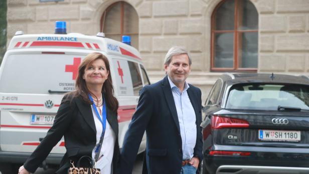 Riess und Hahn nach der EU-Wahl im Mai. Der Spaziergang am Dienstag war weniger friedlich.