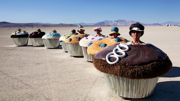 Fata Morgana oder die erste, lange erwartete Sichtung von Frank Zappas &quot;Muffin Man&quot;? Bei &quot;Burning Man&quot; in der Wüste von Nevada muss man auf alles gefasst sein