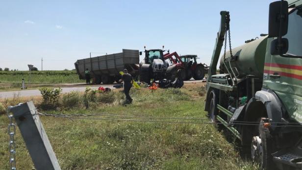 Lkw kollidierte mit Traktor: Zwei Verletzte in Podersdorf