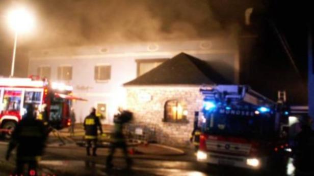 Brand in Gasthaus, Oberwang