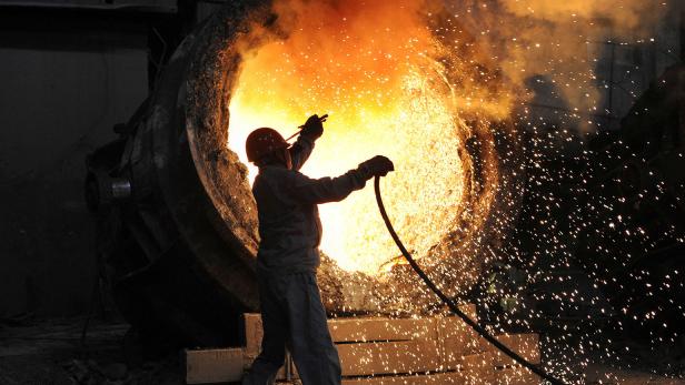 Stahlarbeiter in China